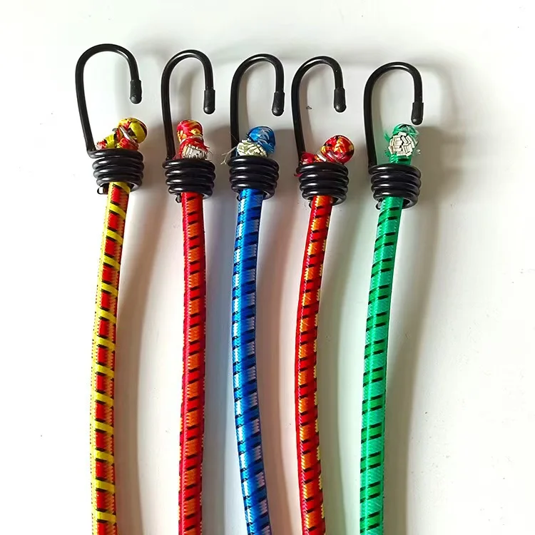 Elastic Bungee Cords, 2 Pcs 47.24inch Heavy Duty Bungee Strap with Hooks for Car Caravan Kayak Boat Trunks Camping RVs Luggage