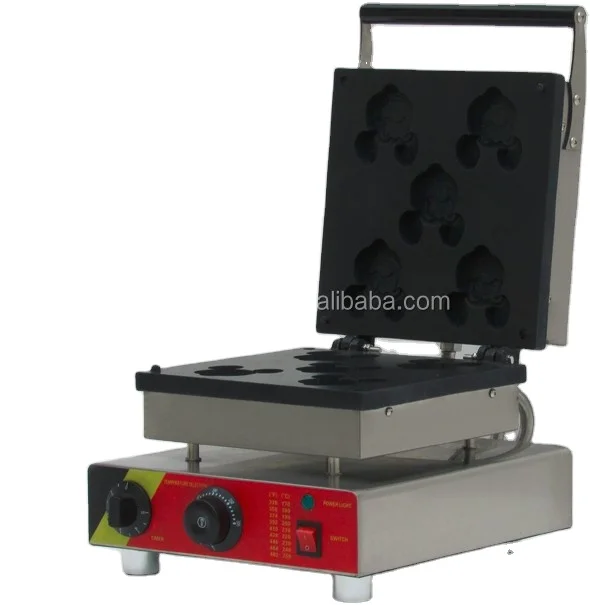 Automatic Commercial Electric Mickey Mouse Waffle Iron_cast Iron Maker