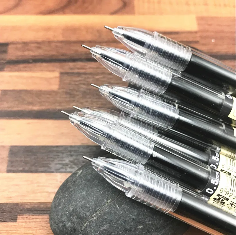 Wholesale Black Gel Ink Pens for Writing Black Ink Pens 0.3 0.5 mm Smooth Writing Liquid Ink Pen Office Supplier Stationery
