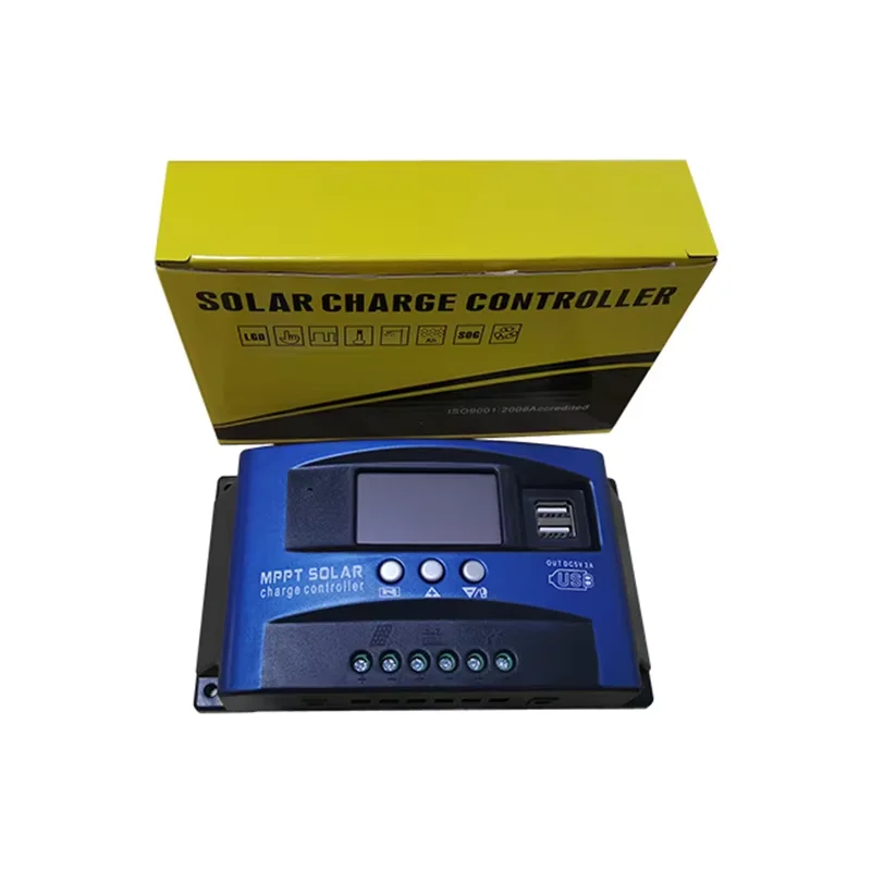 Easun Power Solar MPPT PWM 30A  40A 50A 60A 100A Charger Controller Dual USB LCD Display 12V 24V Solar Panel Charger Regulator