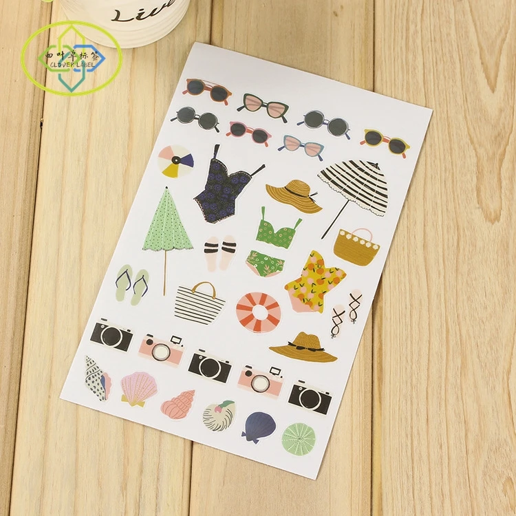 Self Adhesive PVC Vinyl Labels Printing Custom Kiss Cut Sticker Sheet