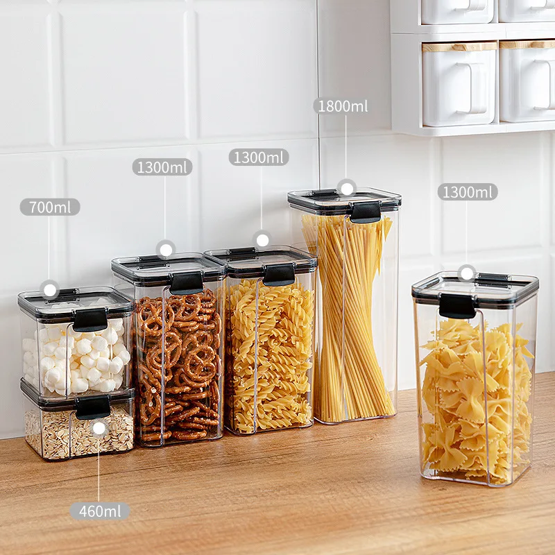 10.3*10.3*9.5cm Eco-Friendly Airtight Plastic Dry Food Storage Containers food storage container airtight canister with lid
