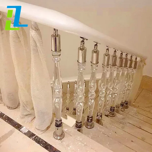 High Grade indoor clear acrylic baluster /plastic glass stair handrail China supplier