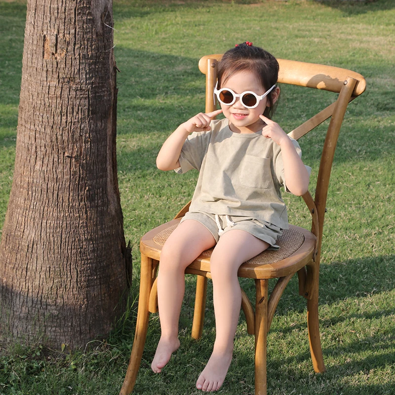 New Style Multiple Wholesale Children Suit Batik Print Crew Neck T Shirt Casual Cotton Kids Clothing Sets For Boys