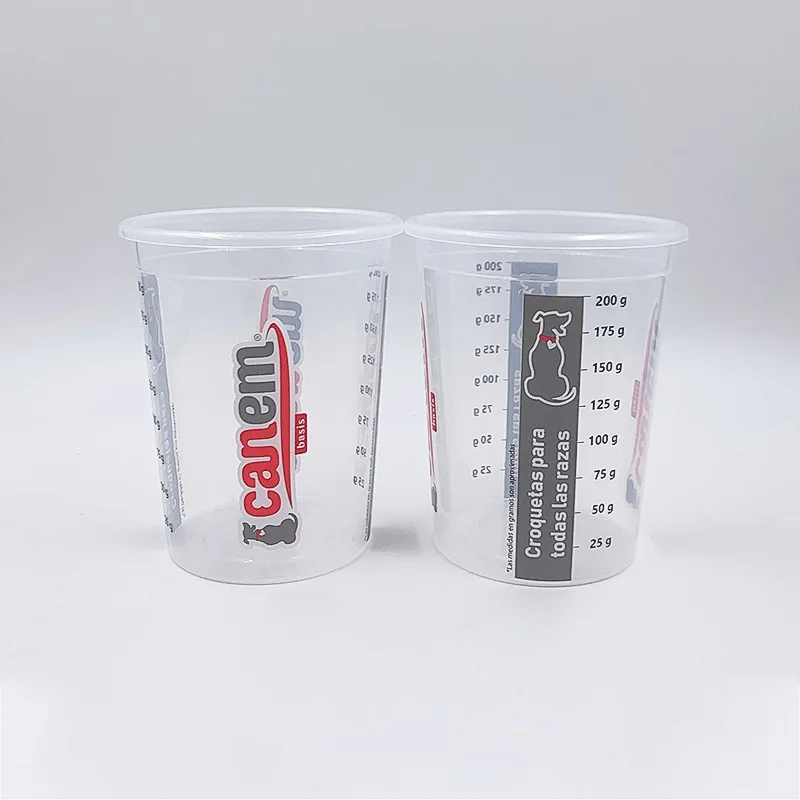 Customized logo printing 300ml/500ml pet food measuring cup dog food scale cup cat food measuring tool