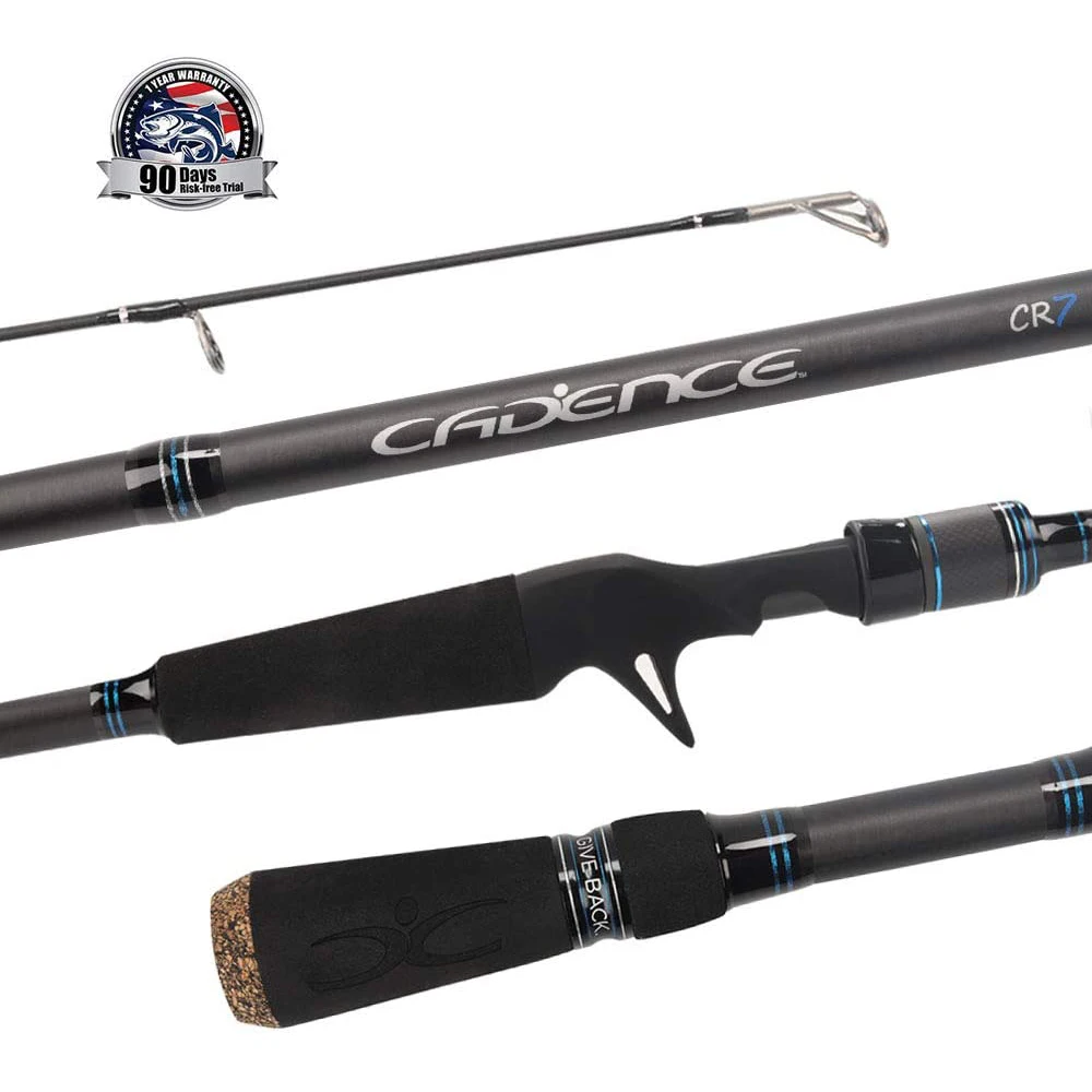 Cadence CR7B 40T Carbon casting fishing rods Lightweight Carbon Fiber Fishing Rod Sensitive fishing rod reel set
