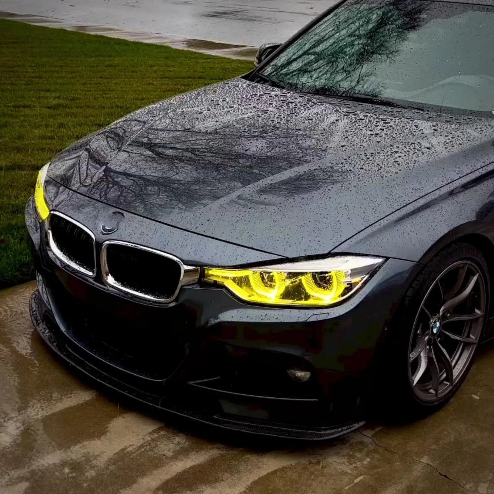 New yellow drl f30 LED boards for bmw yellow drl 3 series 330i 340i  headlight LED DRL module 7419615