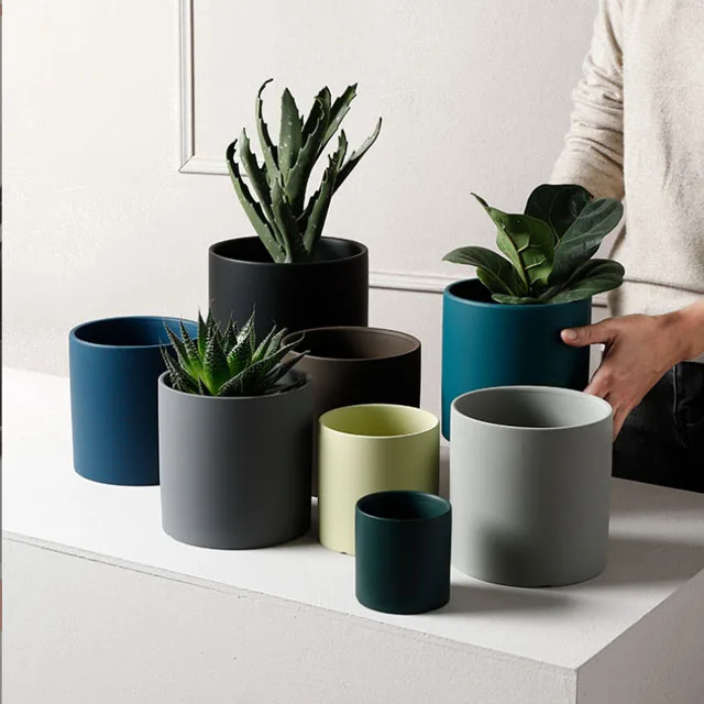 Round Wholesale Korean Succulent 2023 Classic Design Ins Plant Nordic Modern Planter Style Flower Home Ceramic Pot