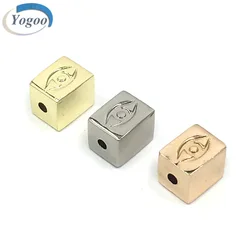 Металлический блок без никеля, металлические бусины с индивидуальным логотипом для изготовления ювелирных изделий