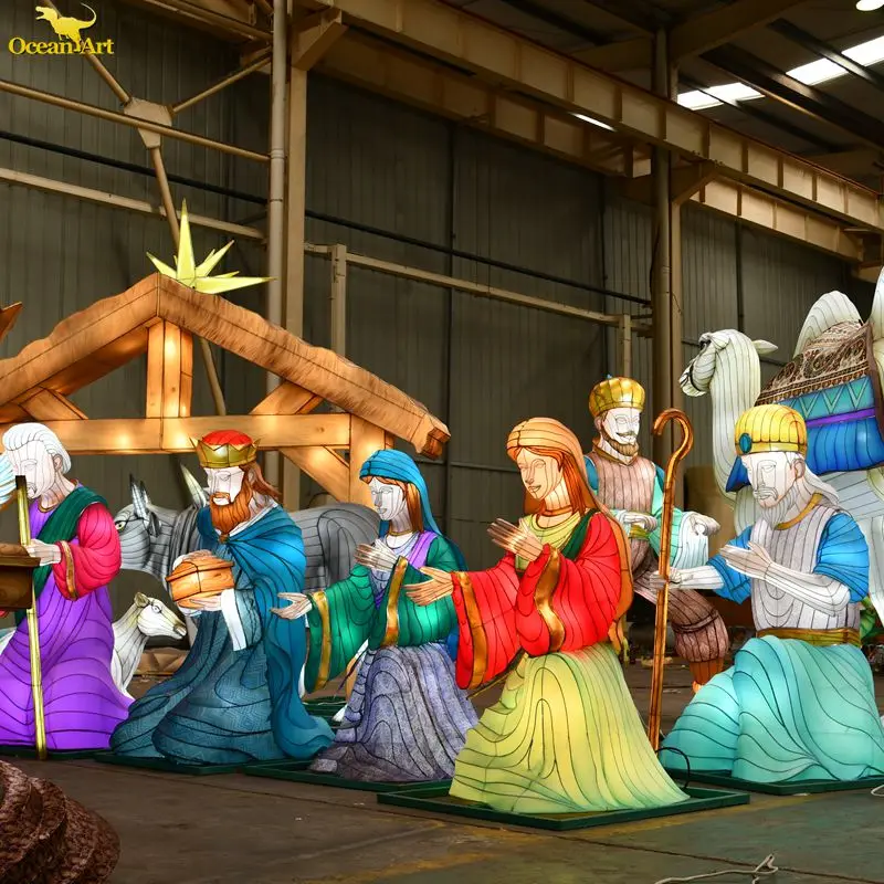 Chinese New Year Led Lantern Traditional Festival Silk Lantern Lights Show