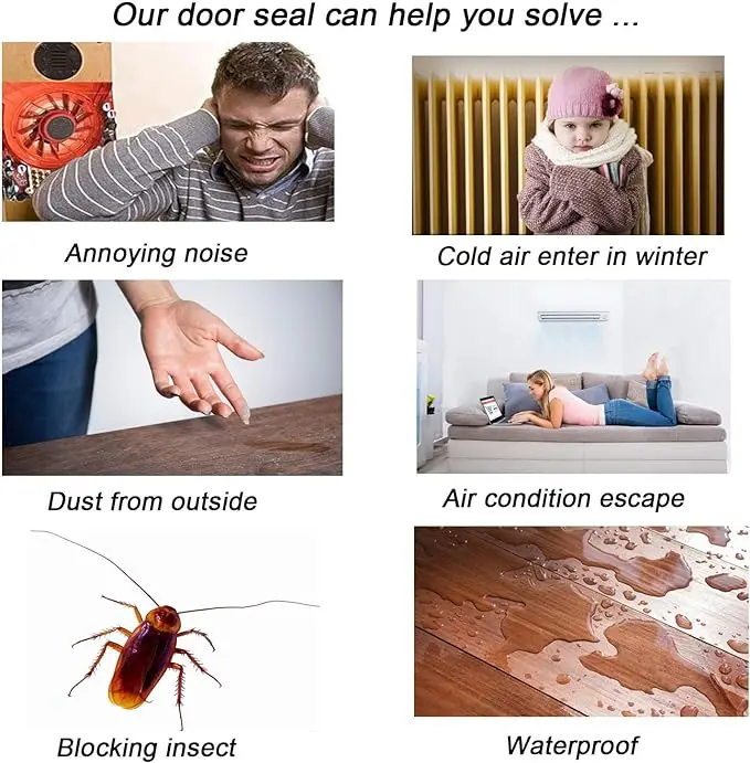 Factory custom self-adhesive door seal/three layers of empty door bottom seal