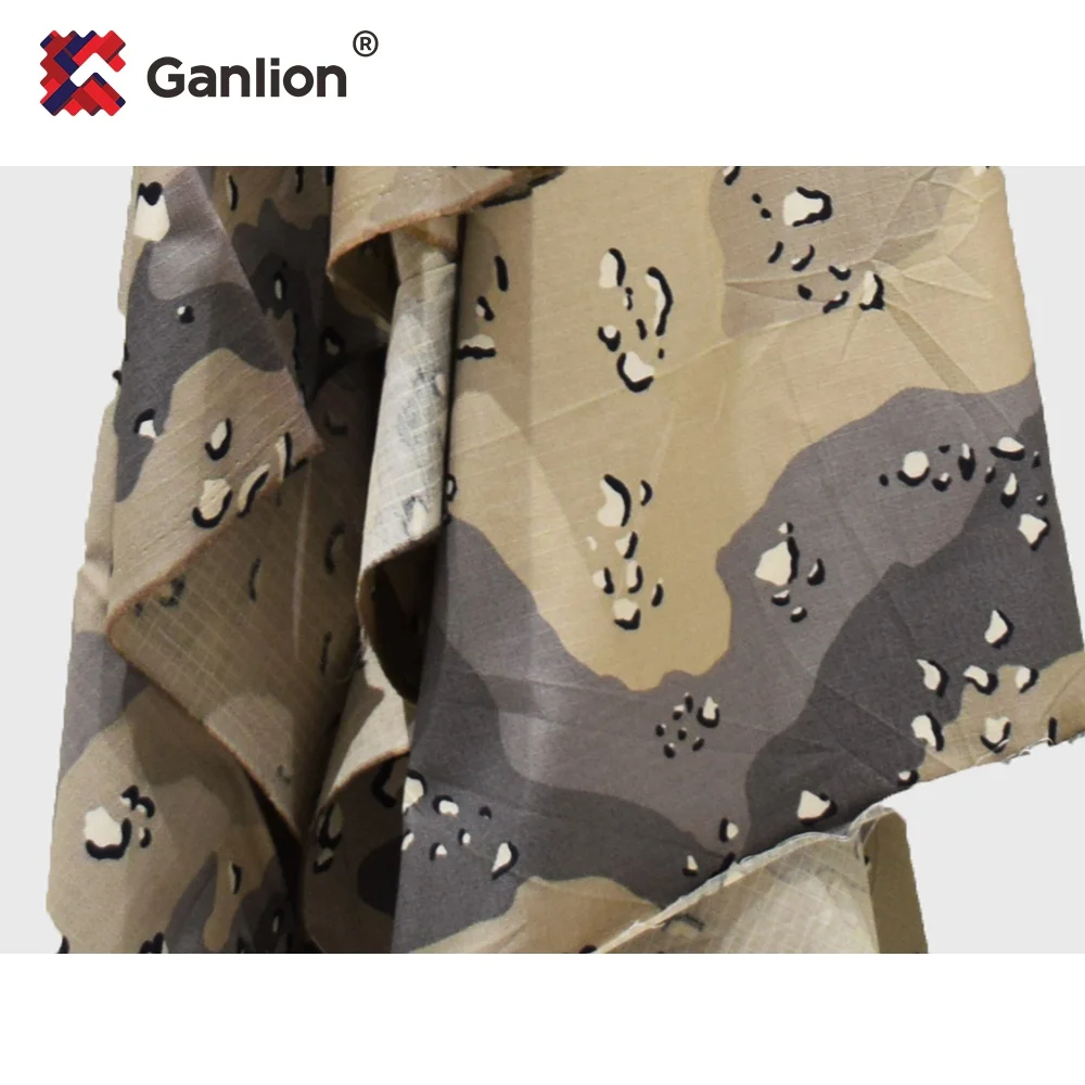 
Nylon cotton rip-stop high tear resistance and wear resistant camouflage fabric 