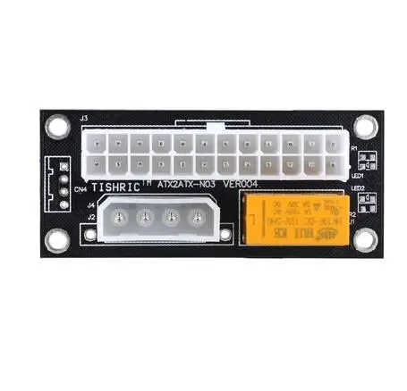 Black Dual PSU Power Supply Sync Adapter Add2psu ATX 24Pin To 4pin Molex Synchronous Connector Riser Cable