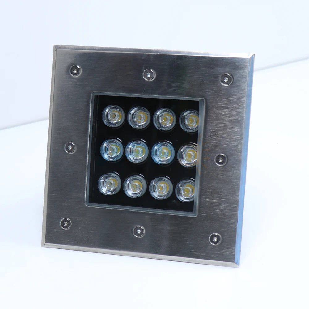 Today Hot Sell Product Led Underground Light Square 12W Inground Flood Light Ground Uplighter Floor Recessed