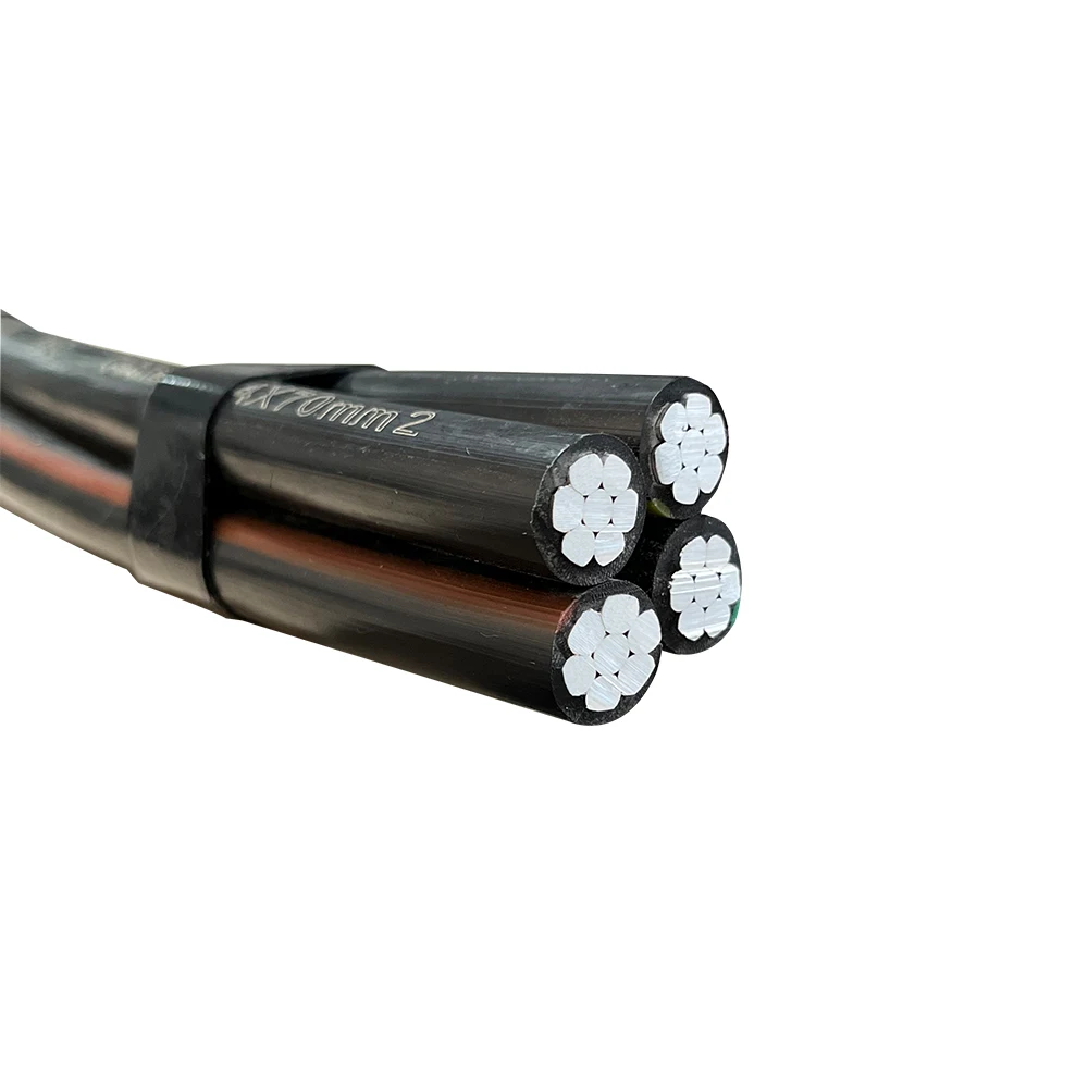 Low Voltage 2*16 4*16 abc cable XLPE Insulated ASTM IEC NFC Standard Twisted aerial bundle cable