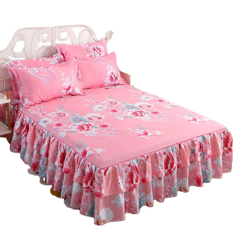 
Home BedSheets Bed Textile Bedding set Coverlet Flat Sheet Flower Bed Cover Soft Warm Bedsheets 