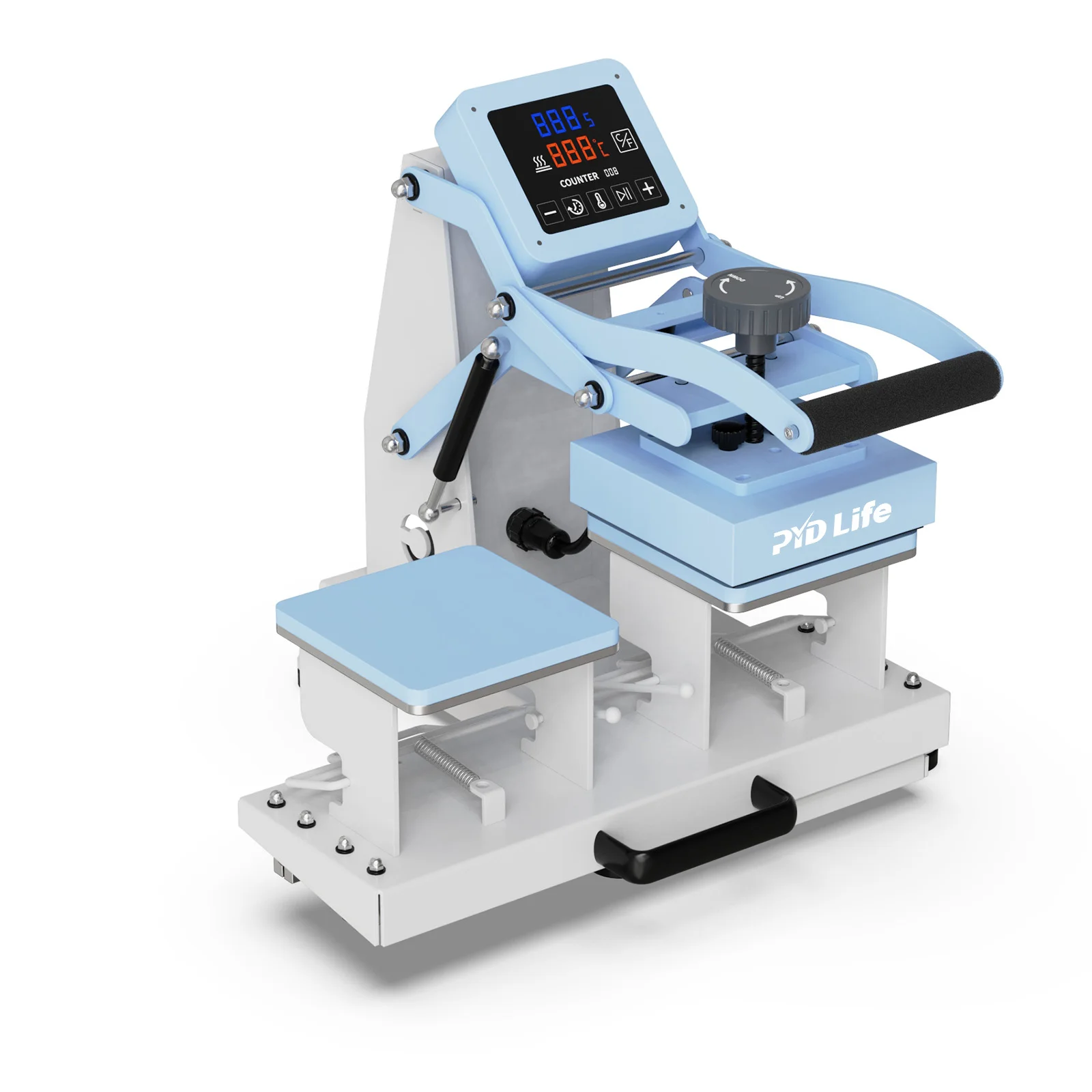 PYD Life Mini Combo Craft Machine Double Station 15*15 cm Sublimation Heat Press Machine for Label Tag
