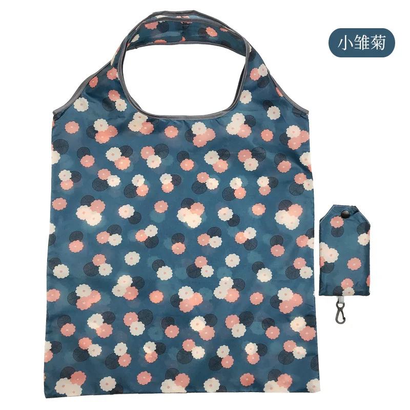 wholesale shopping bag in stock 190T Polyester Portable handbag Foldable advertising gifts gift bag