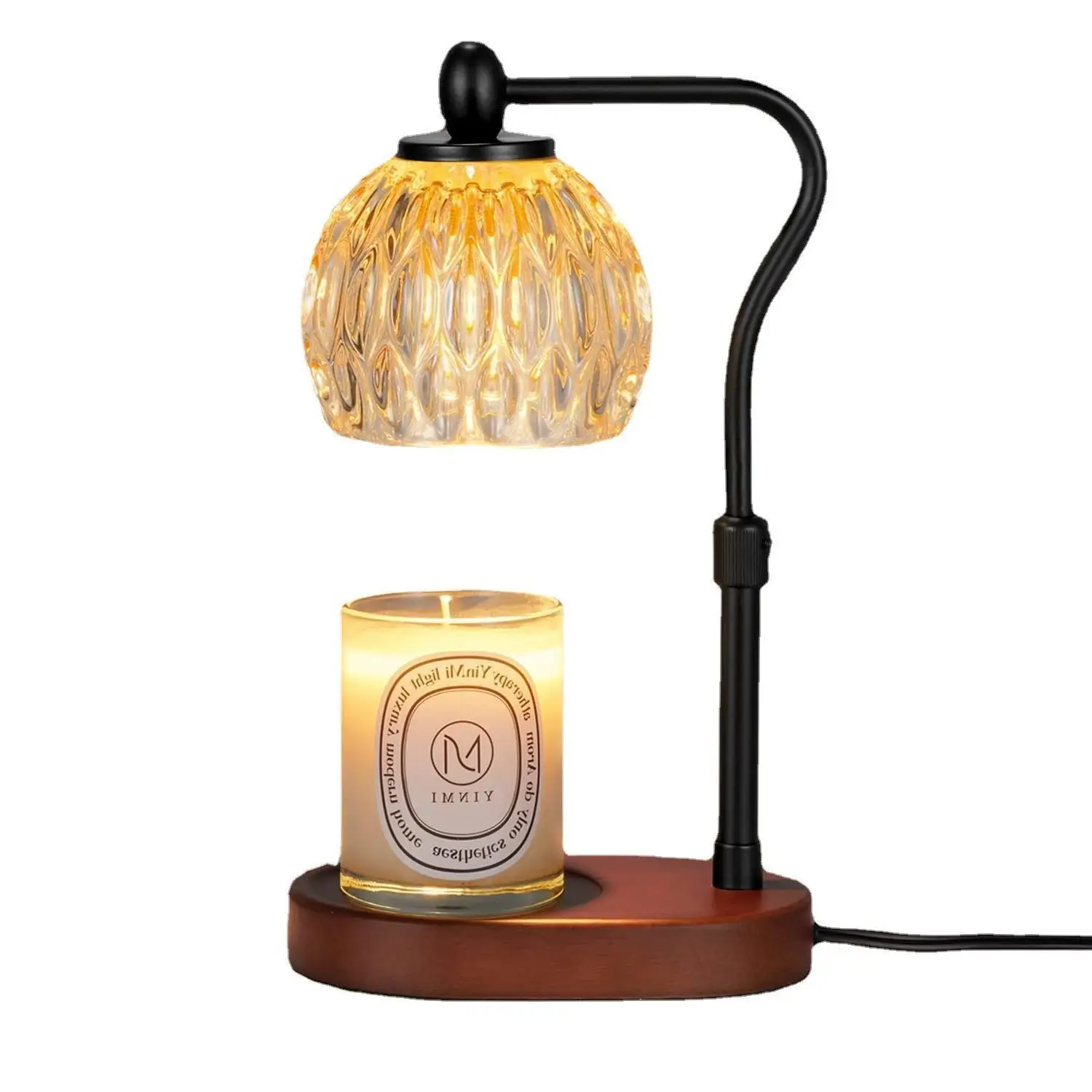 New Fire Free Aromatherapy Bedroom Atmosphere Table Lamp G lass Melting Wax Glass Oil Warm Lamp