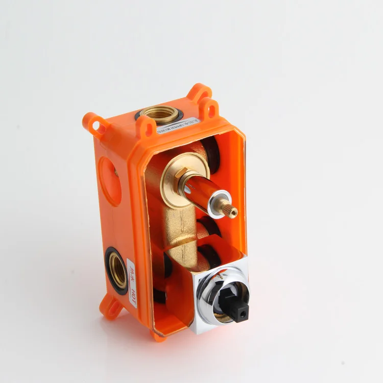 Brass Hot Cold Thermostatic Concealed Shower Mixer Set with Rainfall Shower Head