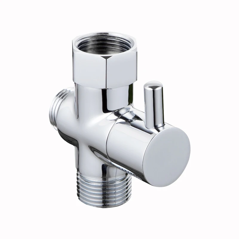 3 way valve Bathroom Toilet Shut Off Valve Metal Toilet T Adapter Brass Bidet Shattaf T Valve