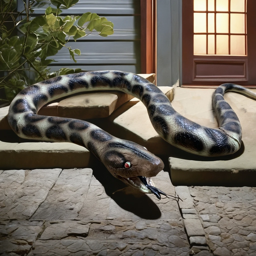 STOBOK Halloween Realistic Snake Toy Latex Rubber Figure for Prank Props