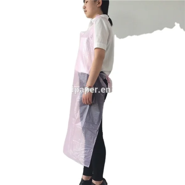 Disposable Plastic PVC Apron Cooking Apron in Blue Color