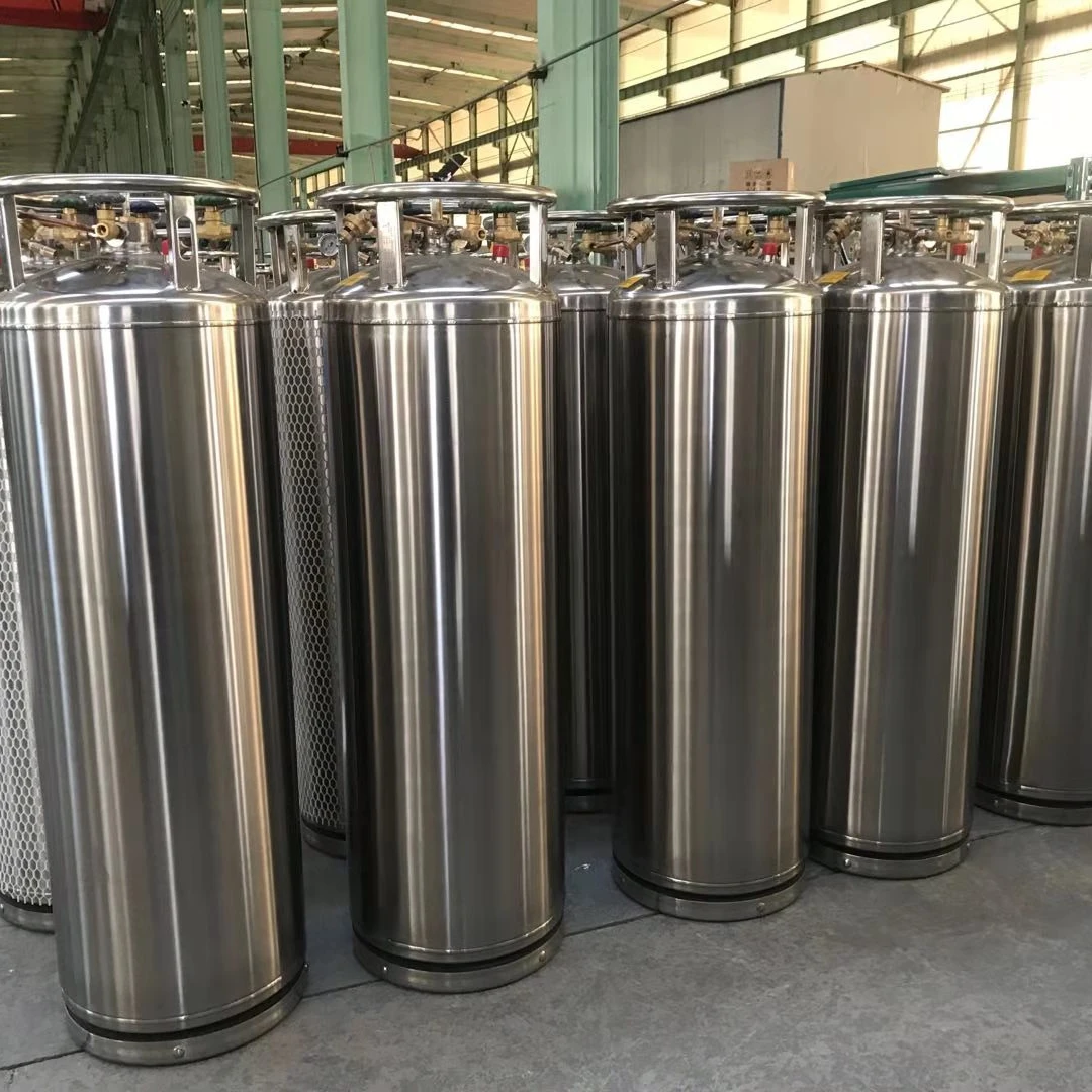 Hot sell 210 liters dewar small gas tank with wheel