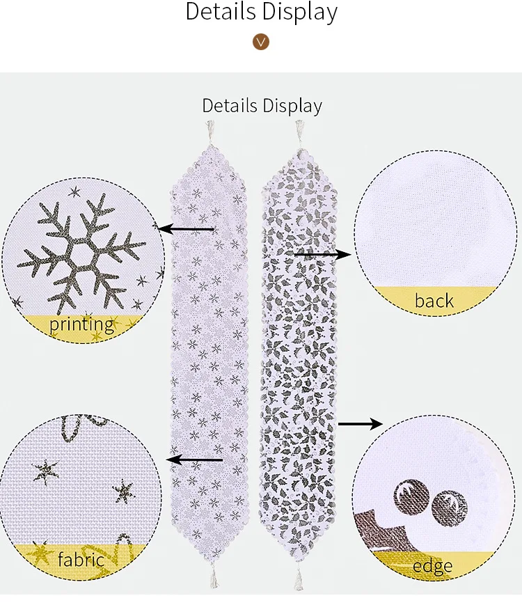 
HB-019 New table runner Christmas creative bronzing tablecloth 