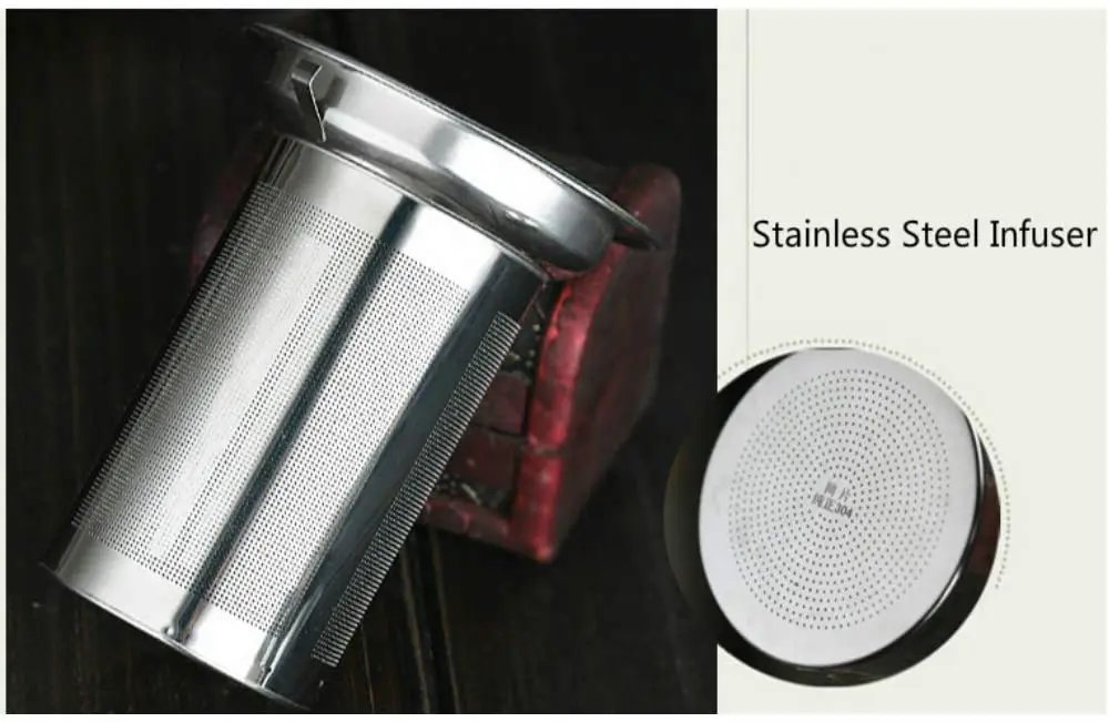 High Borosilicate 400ml Heat Resistant Double Wall Glass Teapot