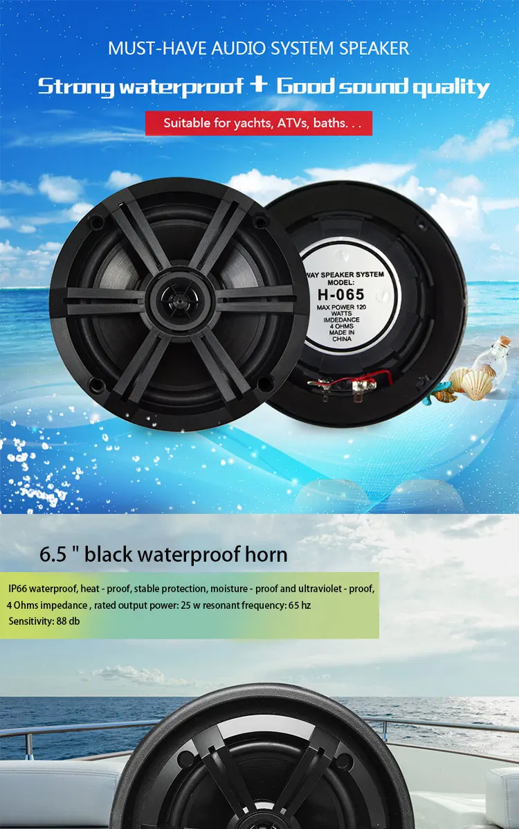 
Hot sell outdoor marine audio waterproof speaker 