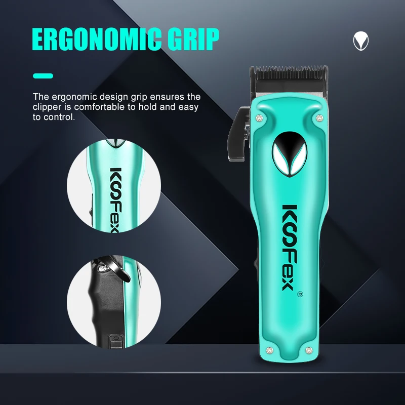 KooFex Custom Logo Barber Machine Professional Salon DLC Graphite Blade BLDC Hair Clipper