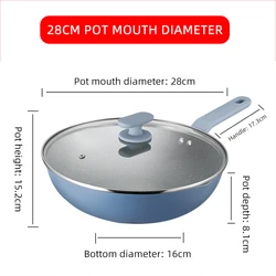 Colorful Side Dish Pot Non-stick Wok Cookware Sets Suitable For Universal Stove