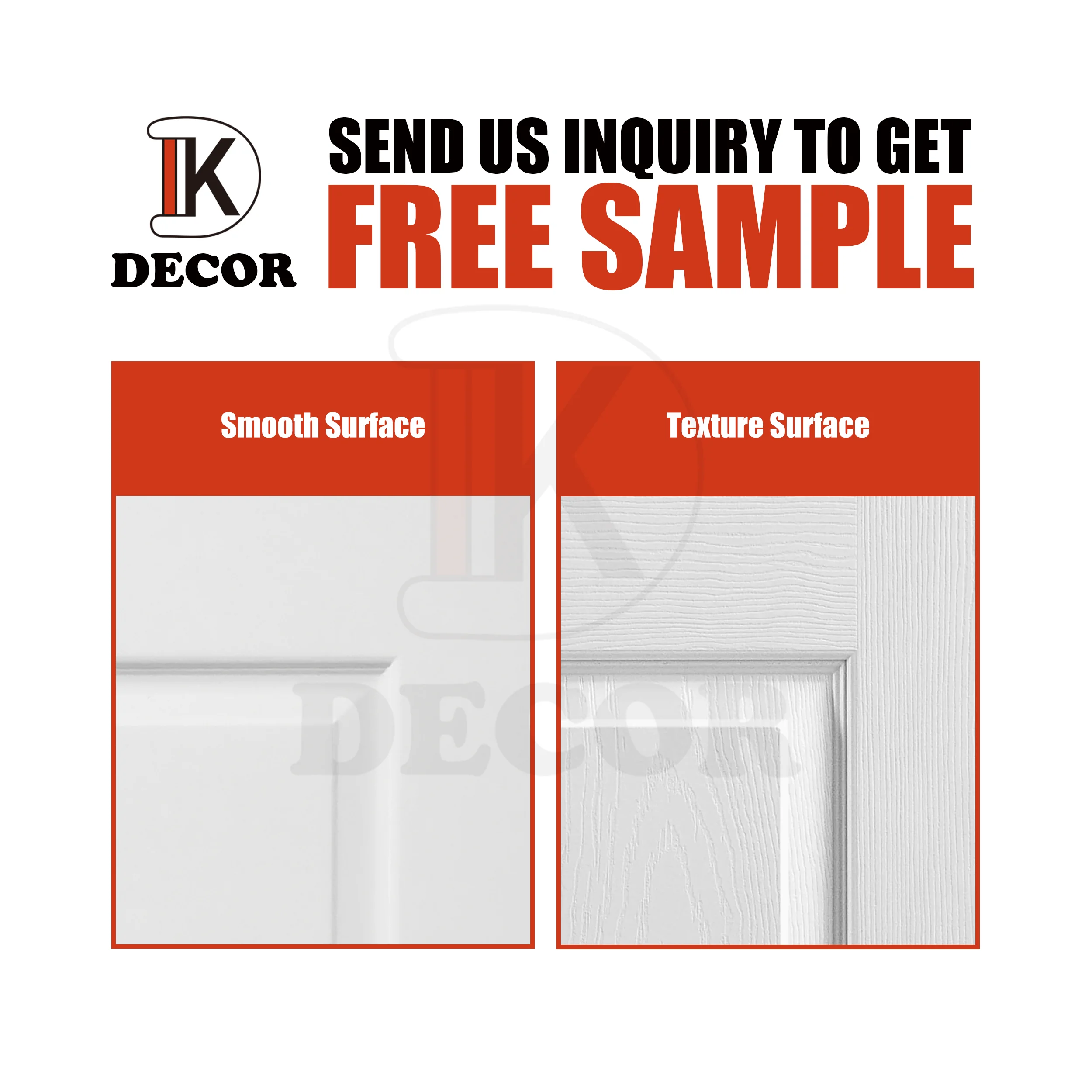 International Style Plain Knock Down Honeycomb Interior Unfinished Moulded Door