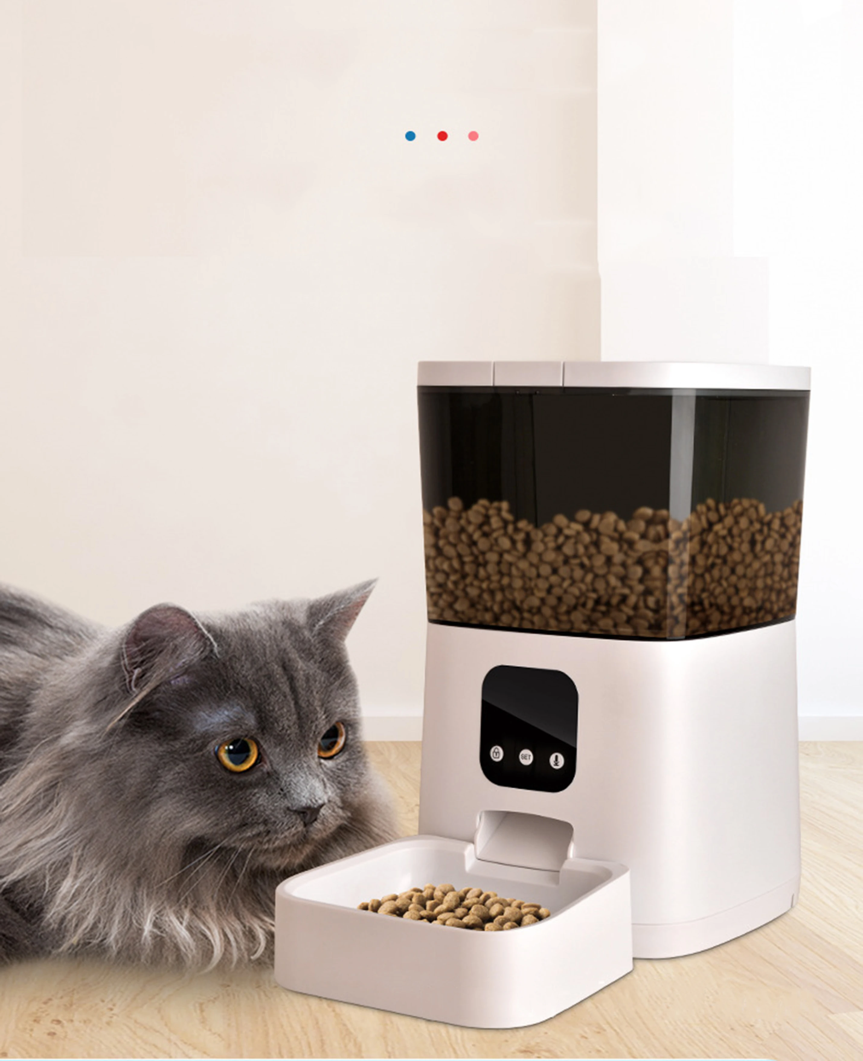 Dog Cat Pet Bowl Smart Pet Feeder Wifi Mobile Phone App Remote Control Microchip Automatic Pet Feeder 7L