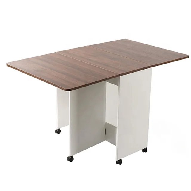 Multi-functional  home furniture dining  table with wheels modern dining room  folding table wood dining tables  for small home