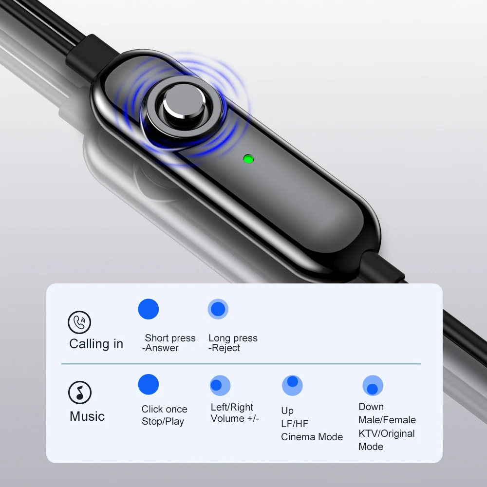 New product Type-C Voice Change earphone  male to female headphones for Mobile Phone Earphone