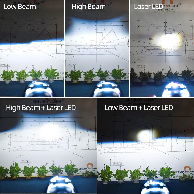 ODM Auto Lighting System LED Projector Bi Laser Lens  LED High Low Beam 140W  Car Led Headlights for universal cars