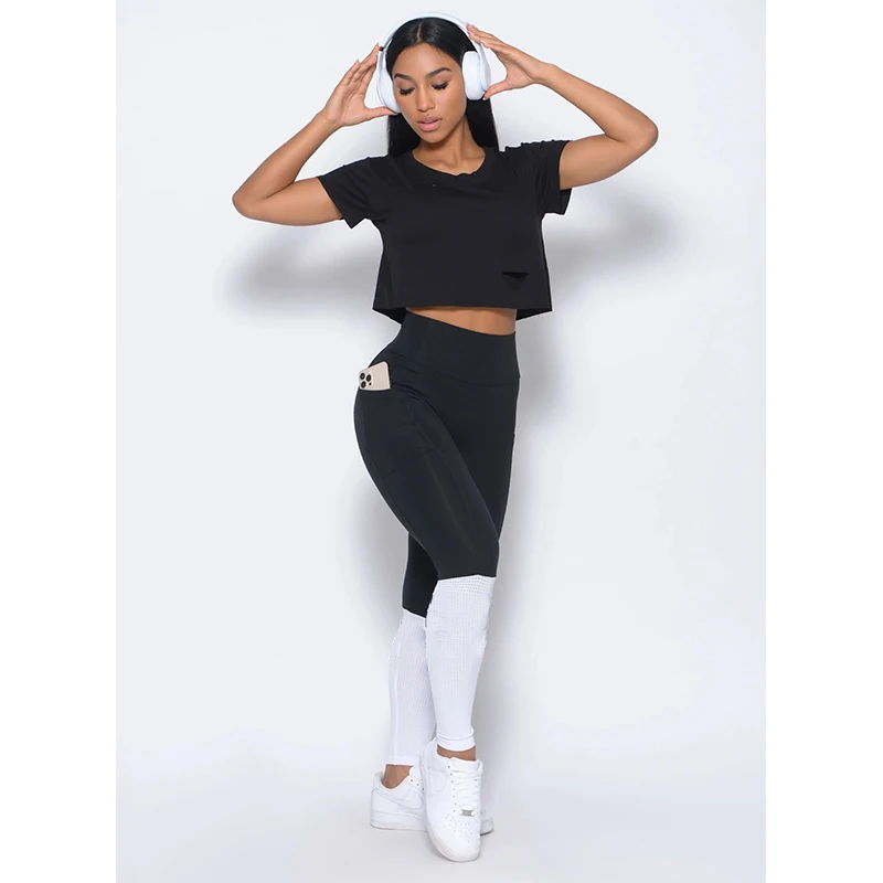 Bless 2022 wholesale custom elastic sweat resistant fitness &amp yoga wear womens gym workout yoga set