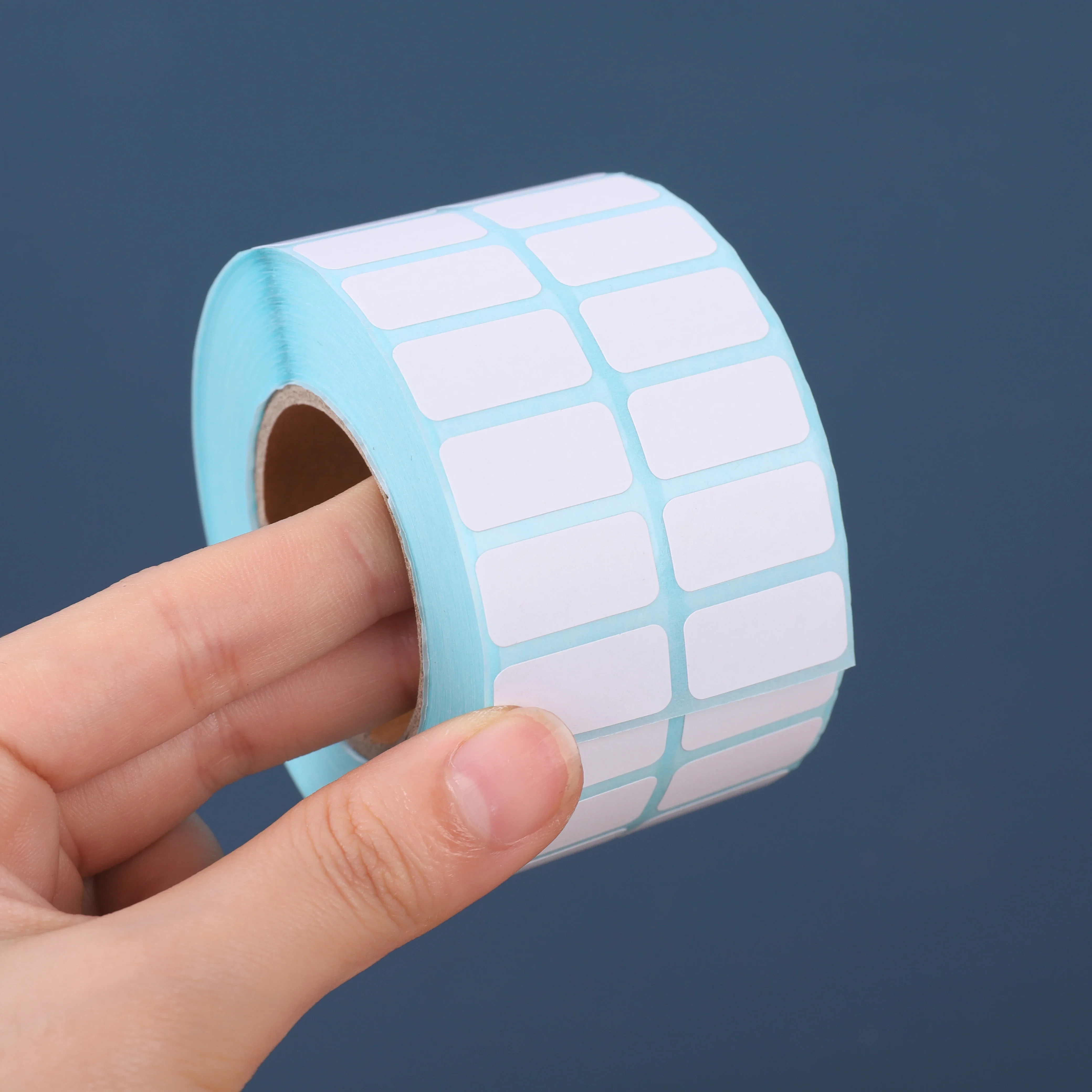 Custom 20x10mm Direct Thermal Label Blank Self Adhesive Sticker Paper White Barcode Label Roll