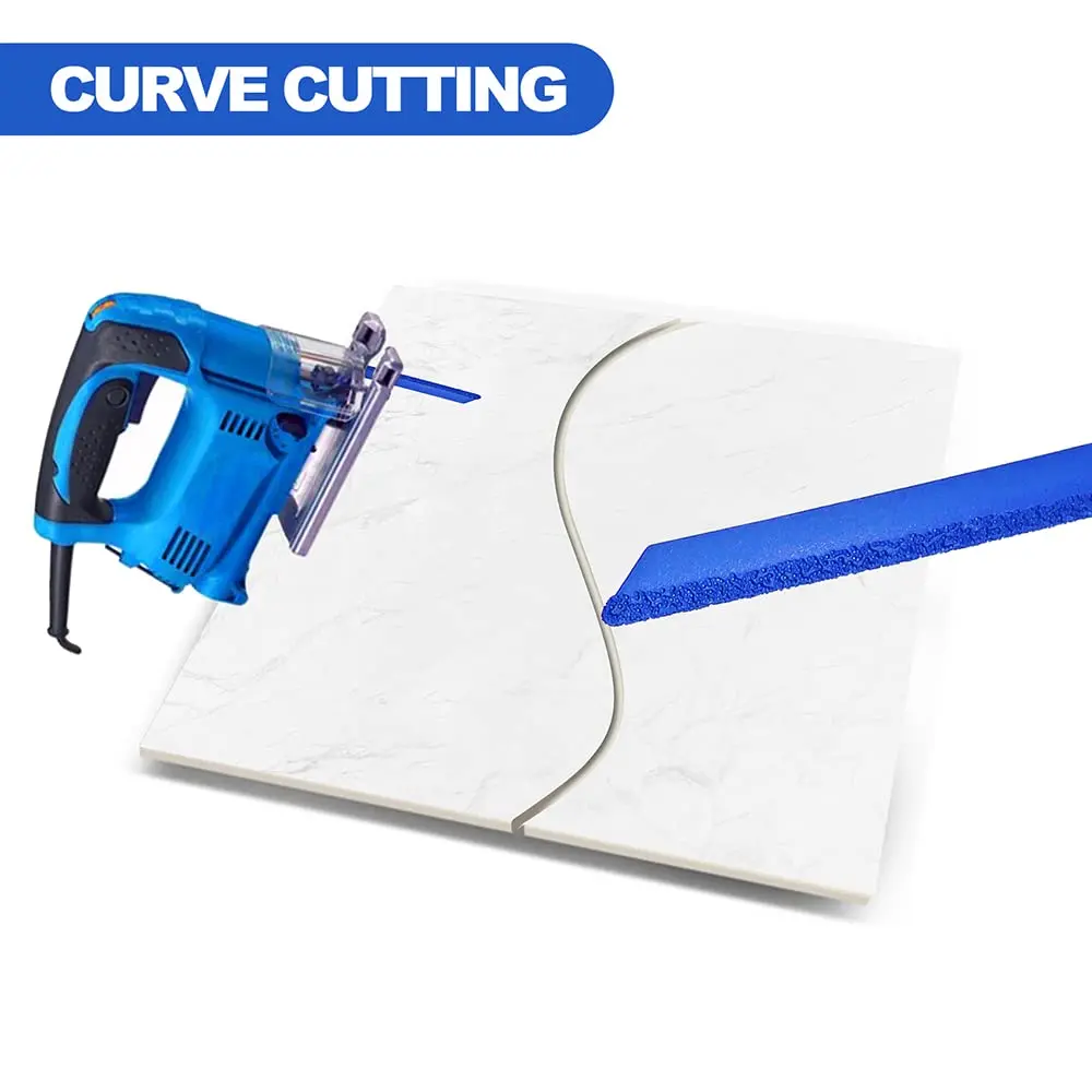 3PCS 4 Inch Diamond Jig Saw Blade for Straight or Curved Cut Granite Marble Ceramic Tile Brick Plastic with T Shank