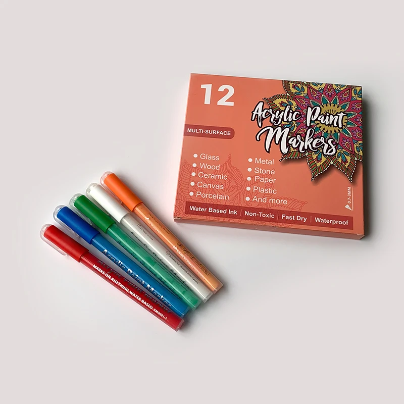 UCI Wholesale whiteboard marker pen set 12 colors acrylic paint markers