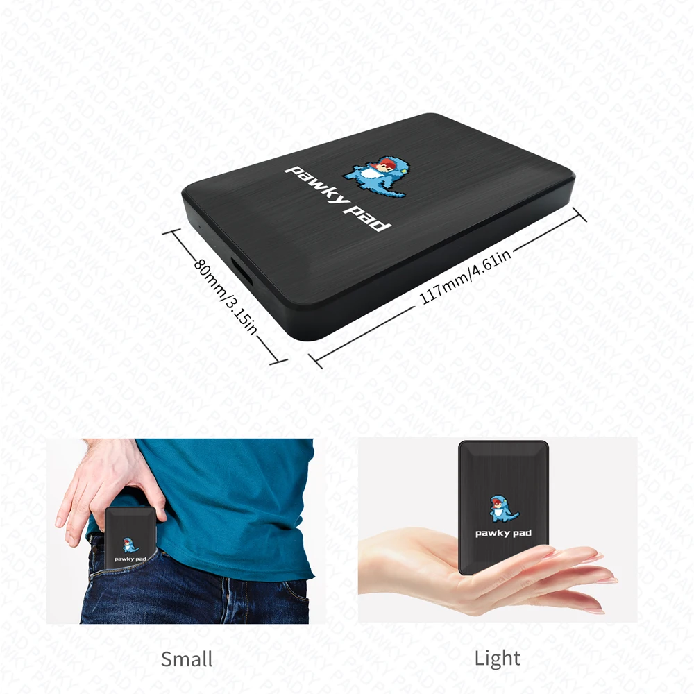 2T HDD Pawky Pad Retro Video Game Conssoles 4K 3D Portable External Retro Game Console for G Cube/Saturn/PS2/N64 for Windows PC