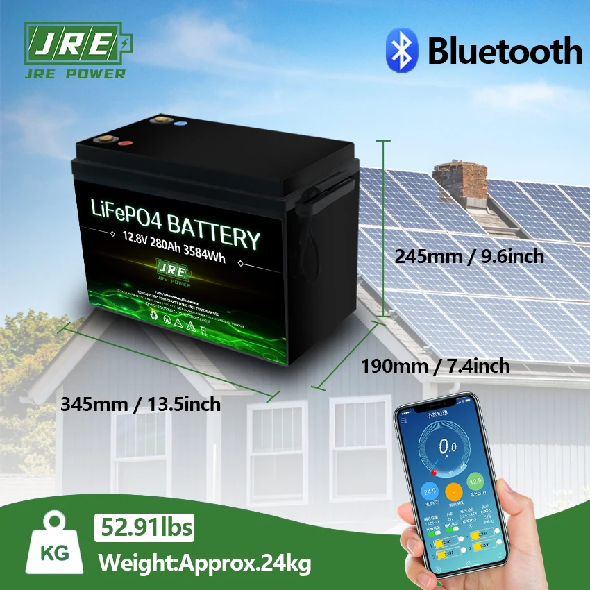 Аккумулятор LiFePO4 12 8 В 280Ah 3584Wh для кемпинга