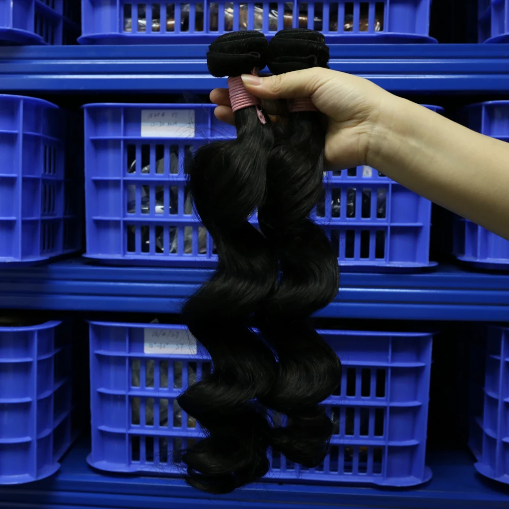 
New Grade 9A 10A Free Sample Raw Remy Brazilian Hair 10-28 Inches Loose Wave Virgin Human Hair Bundles 