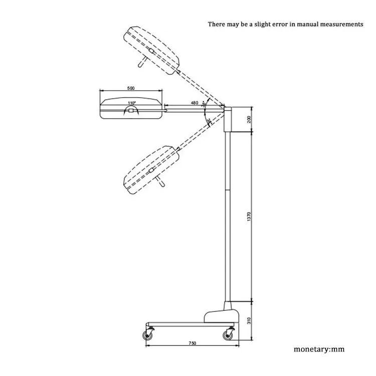 WYKL4 Medical Device Portable Halogen Operation and Examination Floor Lamp for ENT surgical instruments