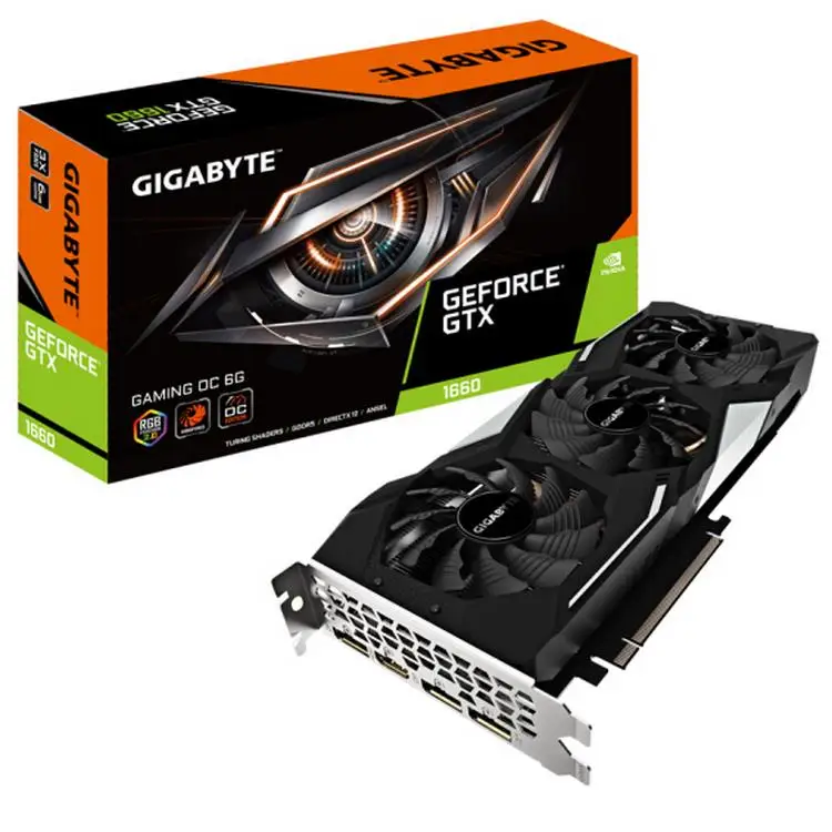 GIGABYTE GTX 1660 GAMING OC 6G 8002 МГц 192bit GDDR5 игровая видеокарта