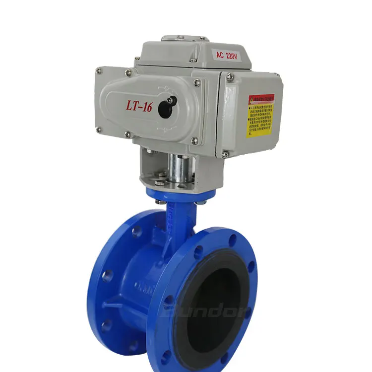 
Bundor 6 Inch DN150 Double Flange Electric Actuator EPDM Seat Butterfly Valves manufactures 