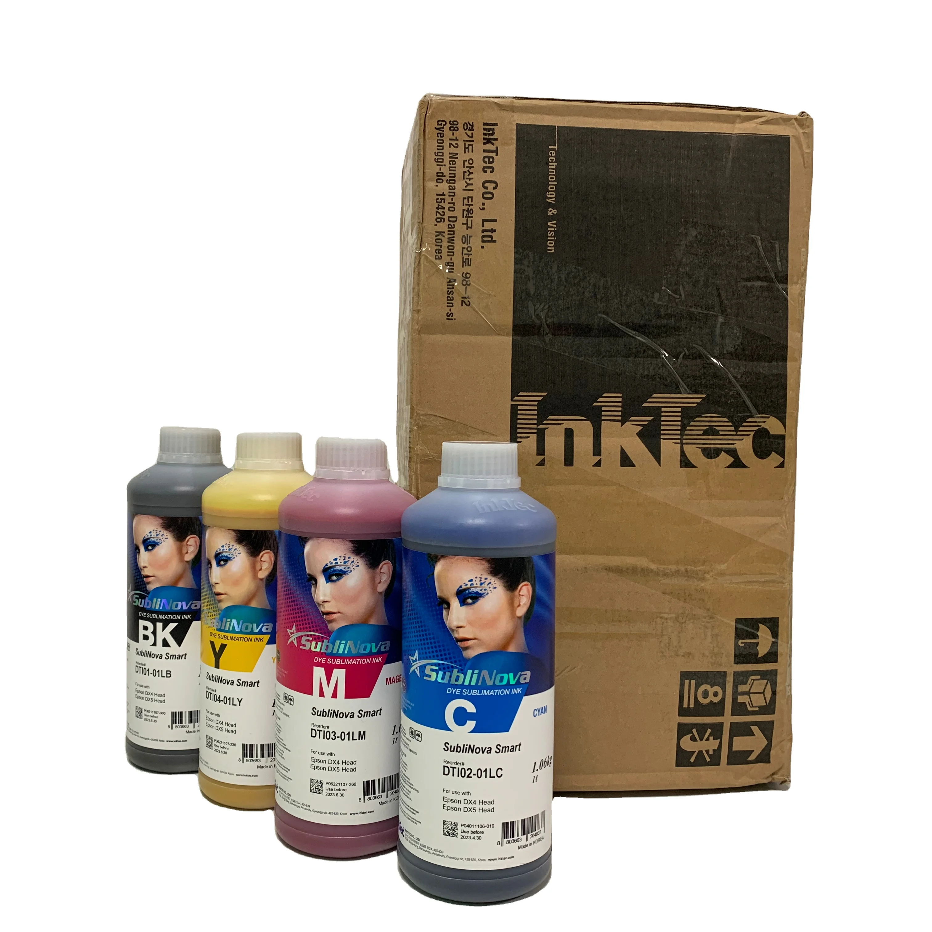 1000ml water based bulk ink made in korea Inktec DTI sublinova smart dye sublimation ink for inkjet printer