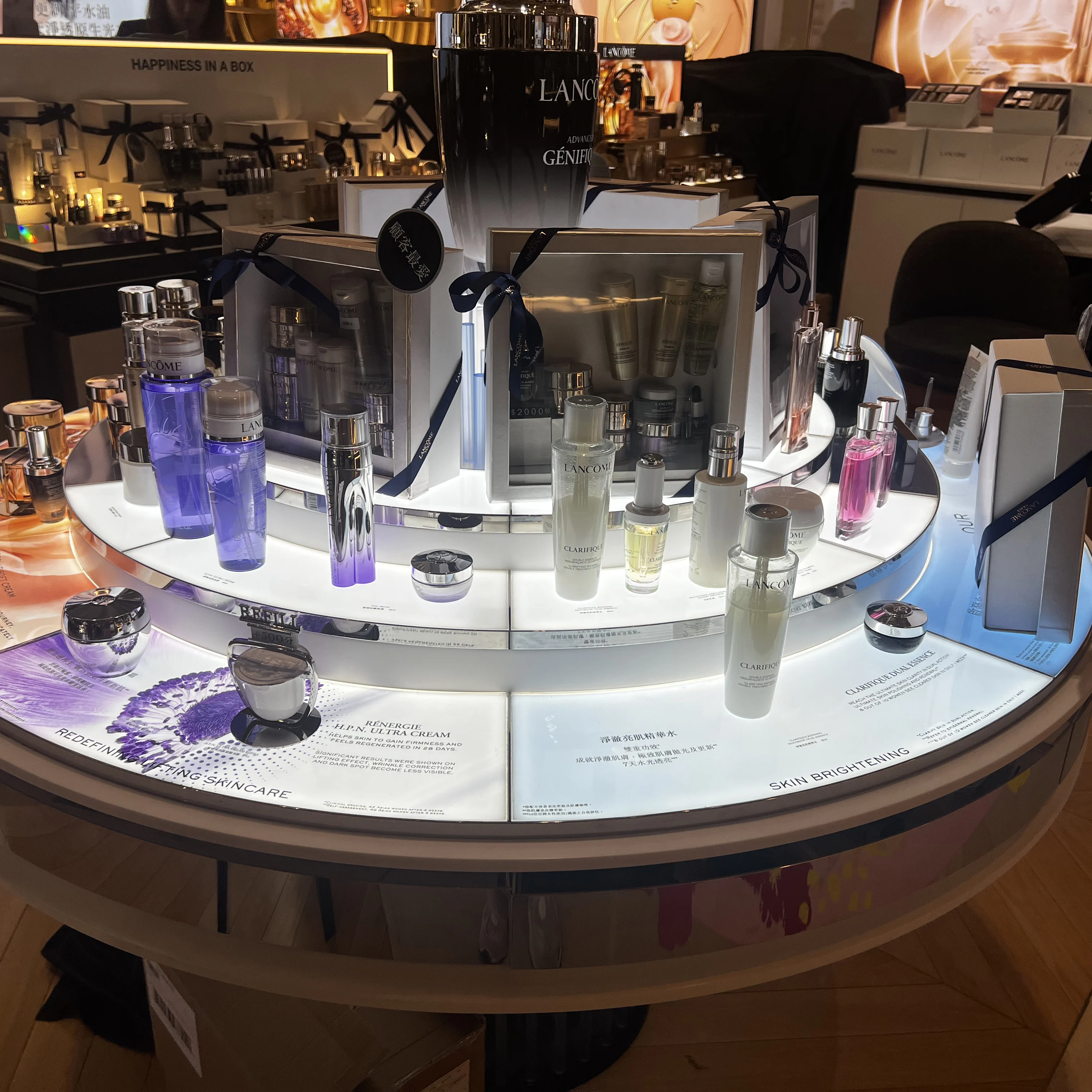 LED Light Panel Ultra Flat Thin Illuminated LED Edgelit Panel Display Racks Showcase Shelf Cabinet for Retail Shops